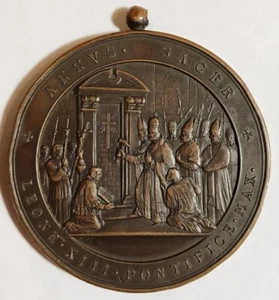 ROMA Leone XIII Vincenzo Gioacchino Luigi Pecci 1878-1903 Medaglia 1900 anno san - Picture 1 of 2