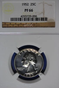 1952 NGC 25C PF66 WASHINGTON QUARTER #B50220 - Picture 1 of 2