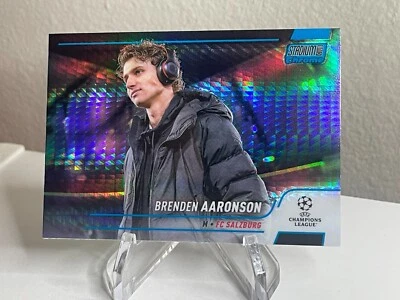 Brenden Aaronson BLUE PRIZM 2021-22 Topps Stadium Club Chrome UCL #15 USMNT USA - Image 1 of 2