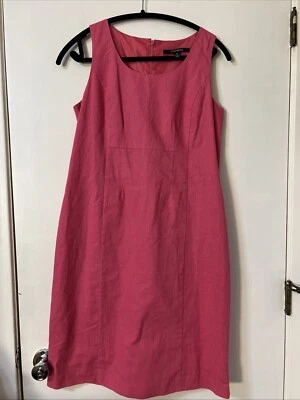 Vestido Chadwick’s Para Mujer Talla 10P Rosa Lino/Algodón Cambio Sin Mangas Forrado Cremallera Trasera Foto 1 de 4
