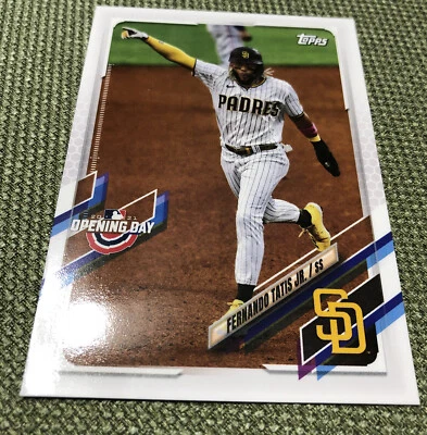 2021 Opening Day Base #1 Fernando Tatis Jr. - San Diego Padres - Image 1 of 2