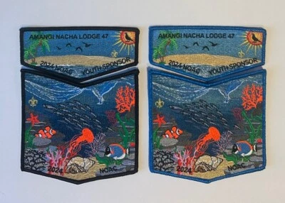 OA BSA AMANGI NACHA LODGE GOLDEN EMPIRE FUNDRAISER SET NOAC 2024 FOUR PIECE - Image 1 of 2