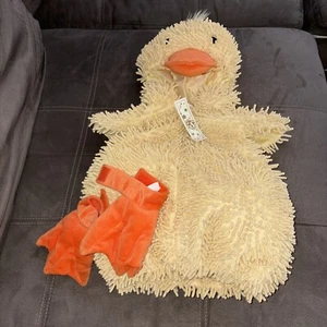 Ente mit Kapuze Halloween Kostüm gelb Chenille authentisch 3-6 Monate Kleinkind Baby - Bild 1 von 3