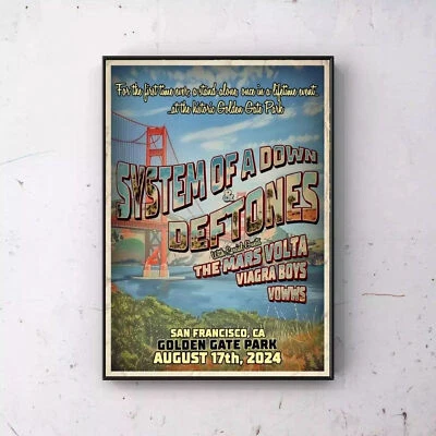 Sistem Of A Down & Def.tones Show San Francisco CA Golden Gate Park Poster - Image 1 of 2