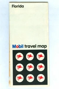 Vintage 1968 MOBIL Oil "FLORIDA" Road Map! Pegasus Logo! Discover America! - Picture 1 of 2