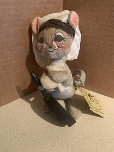 Vintage Original 1966 Annalee Thorndike Doll Chef Mouse With Frying Pan - Picture 1 of 12