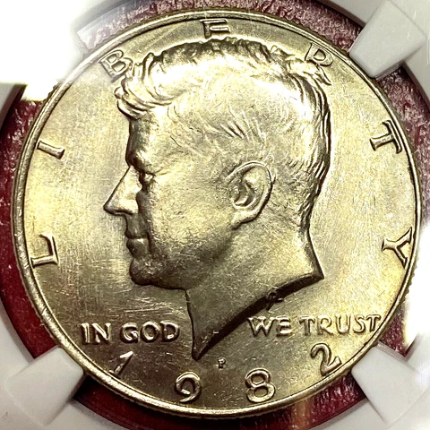 NGC MS-66!  1982-P KENNEDY HALF Cover