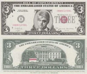 Fantasie Biljet billet - Bill Clinton Embarressed States / dollar 3 (A092) - Bild 1 von 1