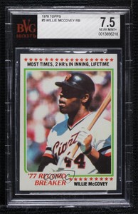 1978 Topps Record Breaker Willie McCovey #3 BVG 7.5 HOF