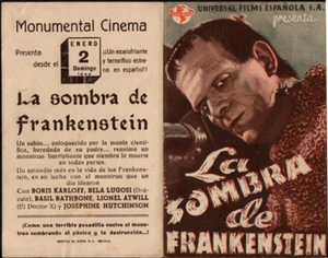 Hijo de Frankenstein Original Spanish Herald 1942 Película Boris Karloff - Imagen 1 de 2