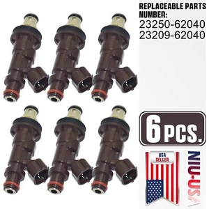 6X Fuel Injector 23250-62040 For 1999-2004 Toyota 4Runner Tacoma Tundra 3.4L V6 - Picture 1 of 13
