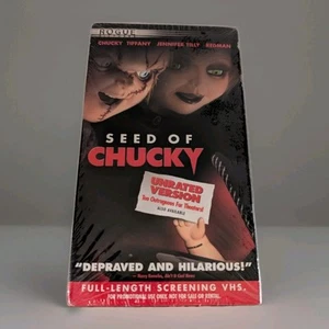 Seed of Chucky VHS SEALED, Screener With Watermarks, Get It Graded! Rare Horror - Picture 1 of 11