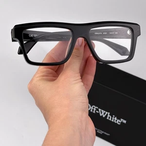 Off-White Women Eyeglasses Black Square OERJ07H STYLE 7H 1000 NEW AUTHENTIC - Picture 1 of 9