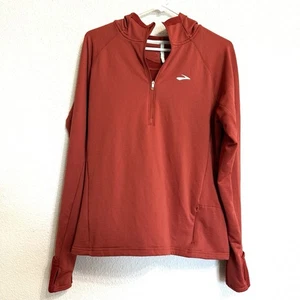 Brooks Sports Hoodie Womens XL Notch Thermal 2.0 Run Happy 1/4 Zip - Picture 1 of 8