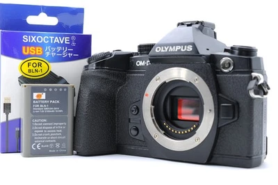 Near Mint Olympus OM-D E-M1 16.3MP Digital Black Body w/ Charger Shutter 15374 - Image 1 of 4