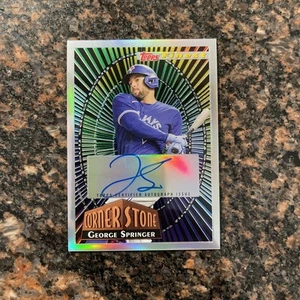 George Springer 2022 Topps Finest 1994 - Style Cornerstone Auto #D 12/99 Blue Jays - Bild 1 von 3