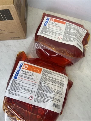 Lote 2 6121038 desengordurante limpador multi-superfície Ecolab Oasis Pro 16 Orange Force - Imagem 1 de 4