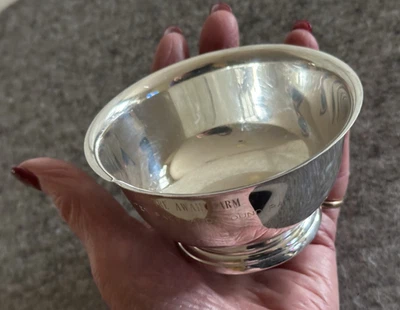1966 WEB Sterling Silver Paul Revere Reproduction Horse Trophy Bowl 4" Diameter - Image 1 of 4