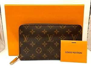 Authentic Louis Vuitton Zippy Organizer Monogram Canvas Long Wallet Brown M60002 - Picture 1 of 13