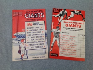Baseballprogramme San Francisco Giants 1966 und 1967 - Bild 1 von 16