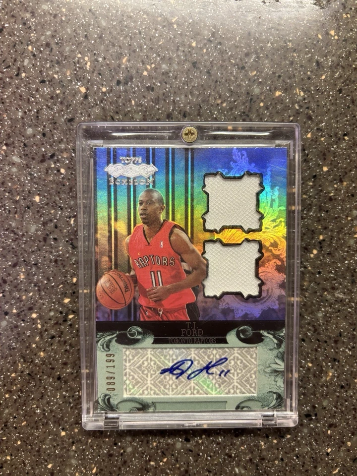 2007-08 Topps Echelon T.J. Ford Autograph Dual Jersey Relic /199 - Image 1 of 1