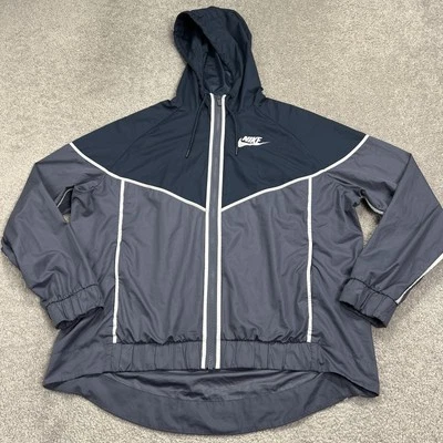 Nike Jacket Womens XL Windrunner Blue Track Running Lightweight Full Zip Outdoor - Image 1 of 4