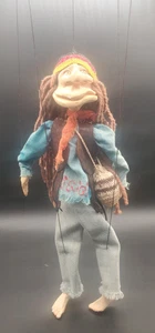 Rare Unique HIPPY HIPPIE Hand Made Marionette String Puppet  Folk Art - Picture 1 of 14