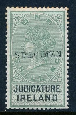 Irlanda 1878 1/ Judicatura fiscal, sello de ingresos, MH, ESPÉCIMEN Foto 1 de 4