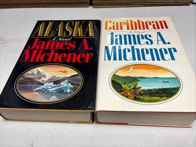 Alaska & Caribbean Lot of 2 James Michener 1988 Stated First Edition Hardcovers Foto 1 de 4