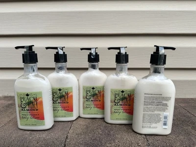 Bath Body Works Peach Honey Almond Lotion lot pump mimosa clementine dented - Image 1 of 2