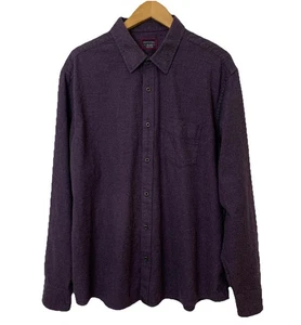 Camisa Untuckit Hombre XXL Púrpura Algodón Abotonada Manga Larga Gamuza - Imagen 1 de 6