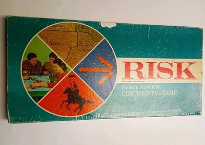 Vintage 1968 RISK Game by Parker Brothers, Wooden Pieces COMPLETE - Image 1 of 4
