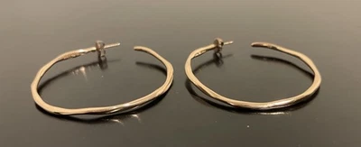 Ippolita Rose Gold Finish Sterling Silver Wavy 2” Hoop Earrings - Image 1 of 4