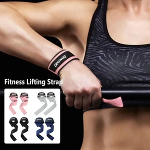 1 Pair Non-slip Fitness Lifting Strap Adjustable Grip Band Wrist Support Sports - Picture 1 of 17