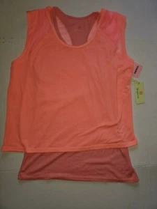 NWT Tangerine Women's Size Small Active Layered Twofer Tank Top, Coral - Picture 1 of 10