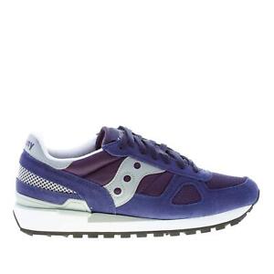 SAUCONY men shoes Blue fabric and suede Shadow Original sneaker with dark grey