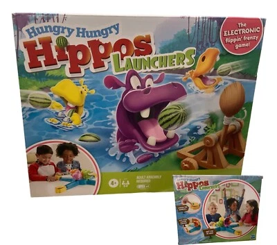Hungry Hungry Hippos Launchers Kids Family Board Game Hasbro New Lit 🔥 (r25 - Image 1 of 3