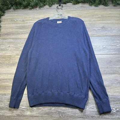 Sweater Size Medium Men’s Blue Crewneck Warm Thermal Breathable Pullover Knit - Image 1 of 4