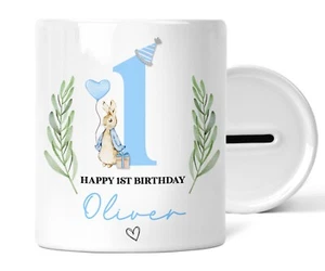 Personalised 1st Birthday Money Box | Personalised 1st Birthday Gift, Boys 1st - Picture 1 of 2