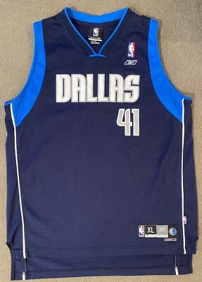 Camiseta deportiva Reebok Dallas Mavericks Dirk Nowitzki Swingman azul carretera juvenil XL (18-20) Foto 1 de 4
