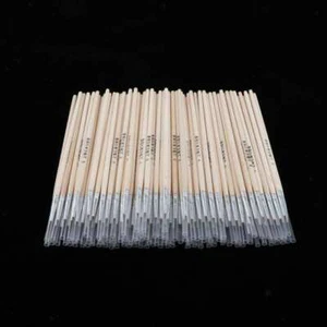 100pcs Wood Nylon Pointed Tips Brush Painting Pen For Oil Watercolor Art - Picture 1 of 7