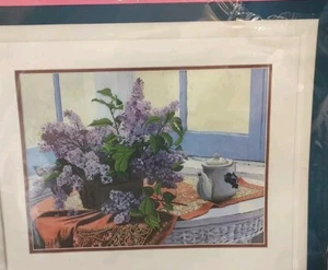 NOS 1990 Sunset Gallery Crewel Fresh Lilacs Helen Rundell 11058 Needlepoint Kit - Picture 1 of 11