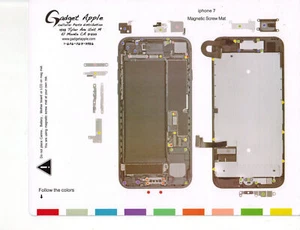 New!!! iPhone 7 4.7" Magnetic Screw Chart Mat Repair Guide Pad Tool USA Seller - Picture 1 of 1