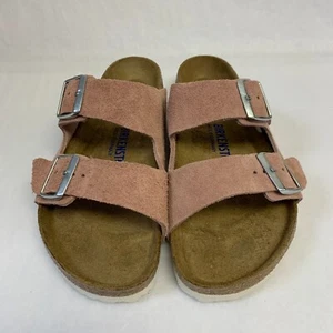 Birkenstock New w/ Box Arizona Pink Clay Suede Soft Footbed Regular Select Size - Picture 1 of 5
