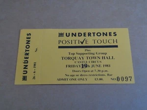 Undertones 1981 complete Concert Ticket - Imagen 1 de 1