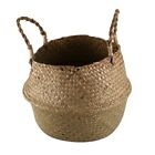 2X(Seagrass Wickerwork Basket Rattan Foldable Hanging Flower Pot Planter4776