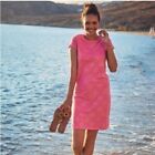 Boden Women's Coralie Sunshine Pink Jersey T-shirt Dress Gold Suns US 10 UK 14