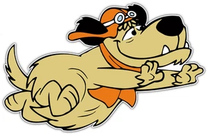 Mudley Dog Kids Cartoon Car Bumper Window Sticker Decal 5"X4" - Picture 1 of 1