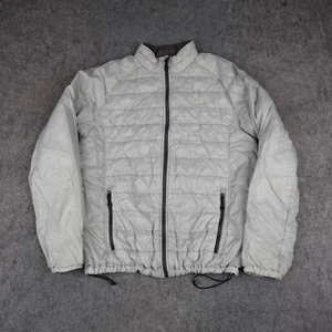 LL Bean Vest Mens Large Tall Gray Primaloft Full Zip Puffer Coat Packaway Nylon - Picture 1 of 13
