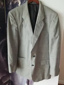 PIERRE BALMAIN Men's Single Breasted 2 Button Houndstooth Wool Blazer 44 Long - Picture 1 of 10